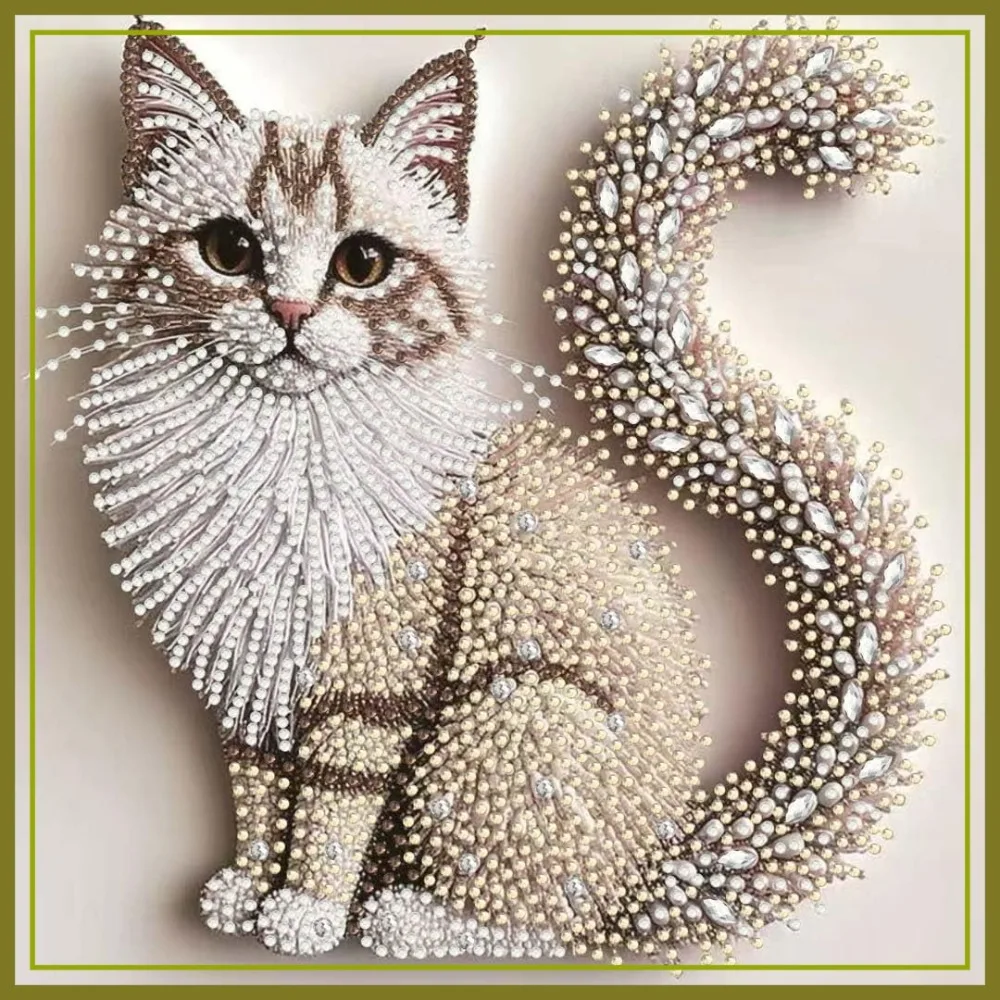 5D Cat Special Shape Diamond Art Kits for Adults, DIY Crystal Rhinestone Painting, Home Wall Decor 12x12inch
5D Cat Special Shape Diamond Art Kits for Adults, DIY Crystal Rhinestone Painting, Home Wall Decor 12x12inch