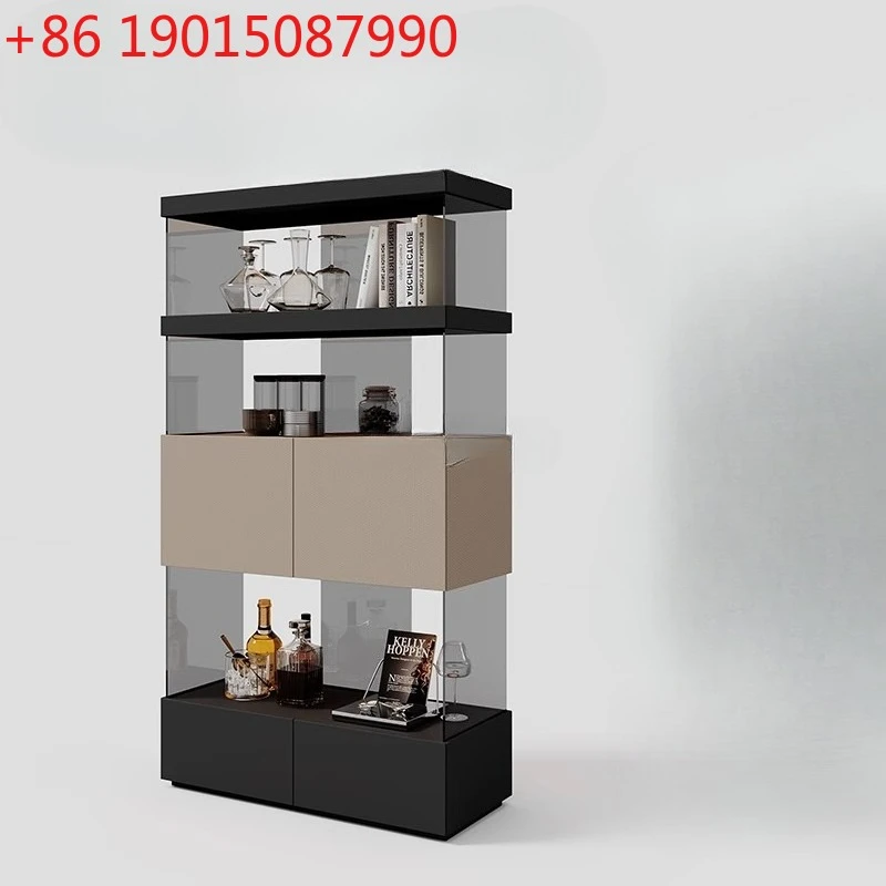 Italian minimalist corner glass suspended wine cabinet and side cabinet integrated
Italian minimalist corner glass suspended wine cabinet and side cabinet integrated