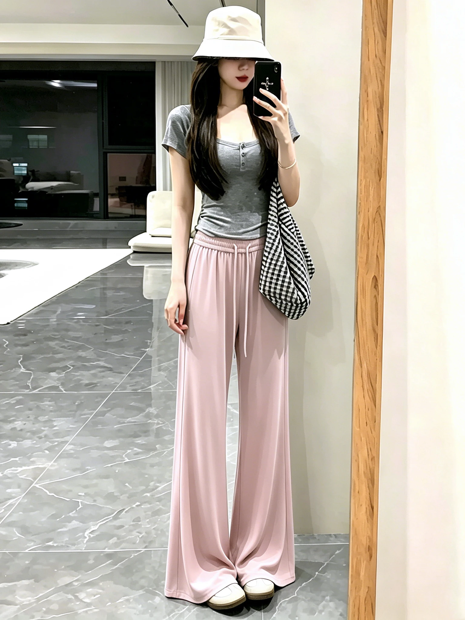 Ice Silk Quick Dry Summer Thin Version Slim Fit High Waist Flared Pants Women's Commute Style High Waist Zipper Closure Casua...
Ice Silk Quick Dry Summer Thin Version Slim Fit High Waist Flared Pants Women's Commute Style High Waist Zipper Closure Casua...