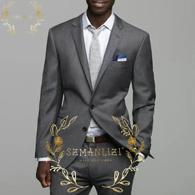 Gray Formal Men Suits Business Slim Fit Groom Tuxedo for Wedding 2 Piece African Fashion Set Jacket with Pants Dinner Costume
Gray Formal Men Suits Business Slim Fit Groom Tuxedo for Wedding 2 Piece African Fashion Set Jacket with Pants Dinner Costume