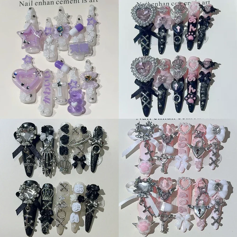 Sweet Cool Cartoon Long Coffin Stiletto Handmade False Nails Cute Dog Rabbit Bear Flower Diamond Bow False Nail
Sweet Cool Cartoon Long Coffin Stiletto Handmade False Nails Cute Dog Rabbit Bear Flower Diamond Bow False Nail