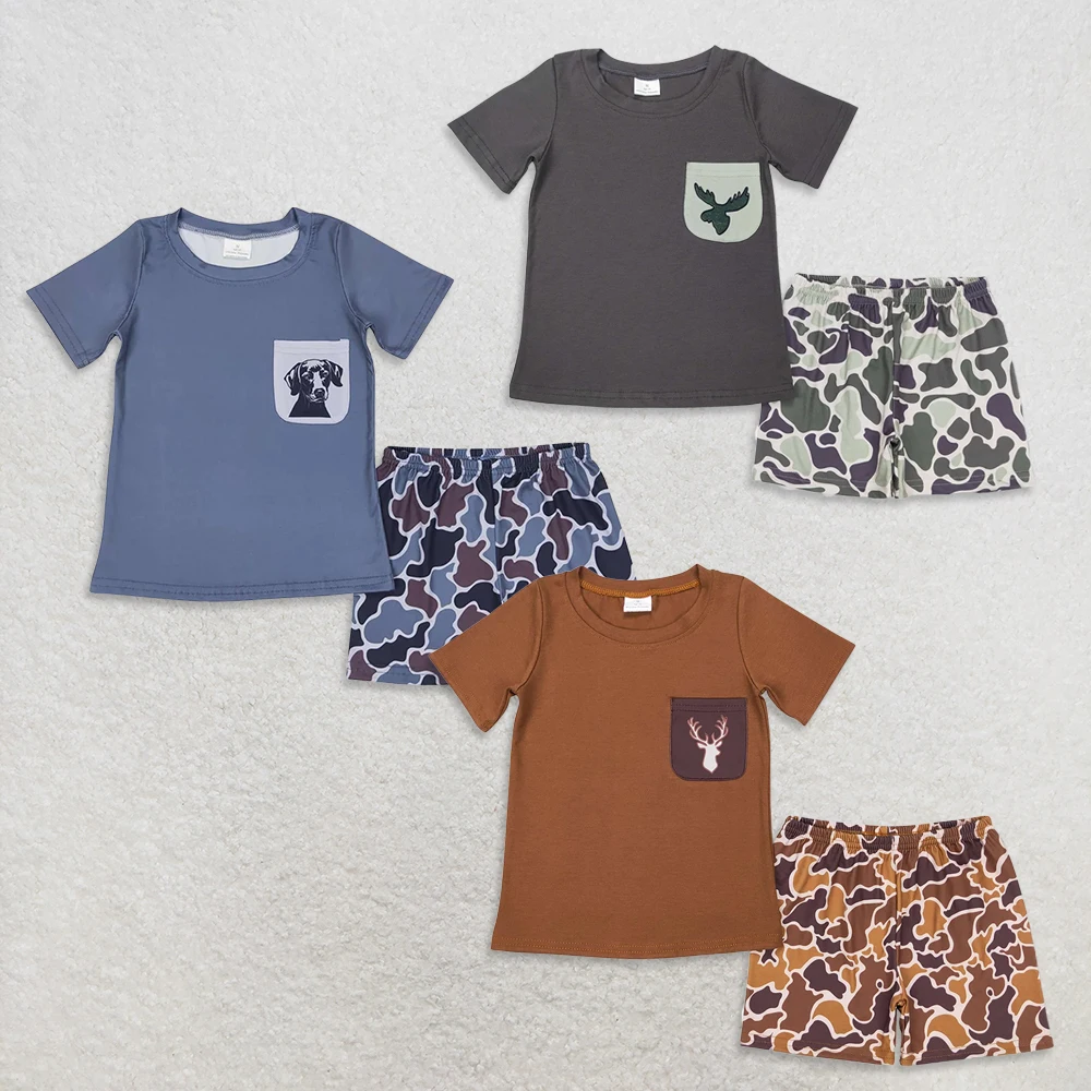 Sibling Boy's Summer Camouflage Shorts with Dog Pocket Top Boys' Outfit Set Kids' Clothing Set
Sibling Boy's Summer Camouflage Shorts with Dog Pocket Top Boys' Outfit Set Kids' Clothing Set