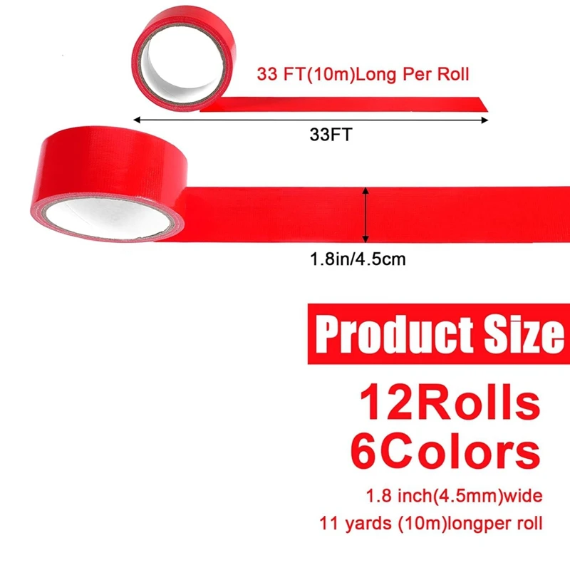 12 рулонов цветной клейкой ленты оптом, красочные, канальные ленты, сверхмощные водонепроницаемые, для использования в помещении и на открытом воздухе, DIY Craft Art-VVBC
12 рулонов цветной клейкой ленты оптом, красочные, канальные ленты, сверхмощные водонепроницаемые, для использования в помещении и на открытом воздухе, DIY Craft Art-VVBC