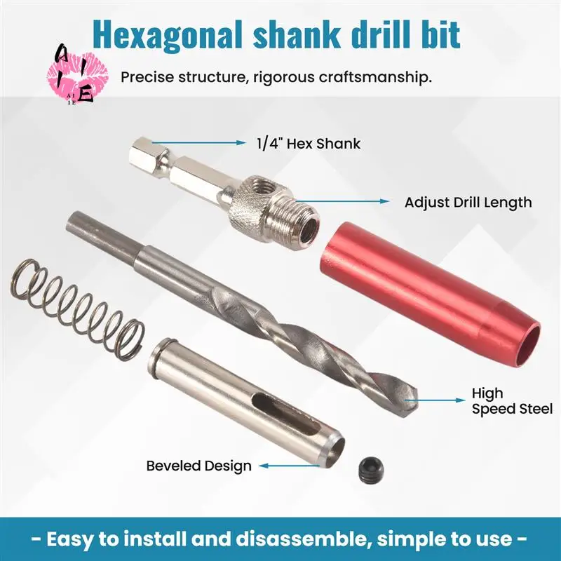 A11E-Self Centering Drill Bit Kit 1/4Inch Hex Shank Vix Bit, 5/64In To 1/4In Center Drill Bit Set Custom Hinge Drill Bit Set
A11E-Self Centering Drill Bit Kit 1/4Inch Hex Shank Vix Bit, 5/64In To 1/4In Center Drill Bit Set Custom Hinge Drill Bit Set