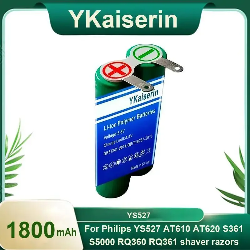 YKaiserin 1800mAh Battery for Philips YS527 AT610 AT620 S361 S5000 RQ360 RQ361 YS523 YS524 YS526 S560 S561 Shaver Razors Bateria
YKaiserin 1800mAh Battery for Philips YS527 AT610 AT620 S361 S5000 RQ360 RQ361 YS523 YS524 YS526 S560 S561 Shaver Razors Bateria
