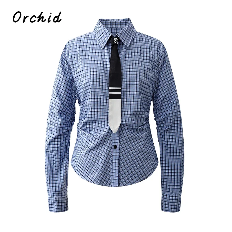 Casual Normcore Long Sleeve Turn-down Collar Plaid Print Shirts 2025 Spring Women Vintage Classic Office Minimalist Retro Blouse
Casual Normcore Long Sleeve Turn-down Collar Plaid Print Shirts 2025 Spring Women Vintage Classic Office Minimalist Retro Blouse