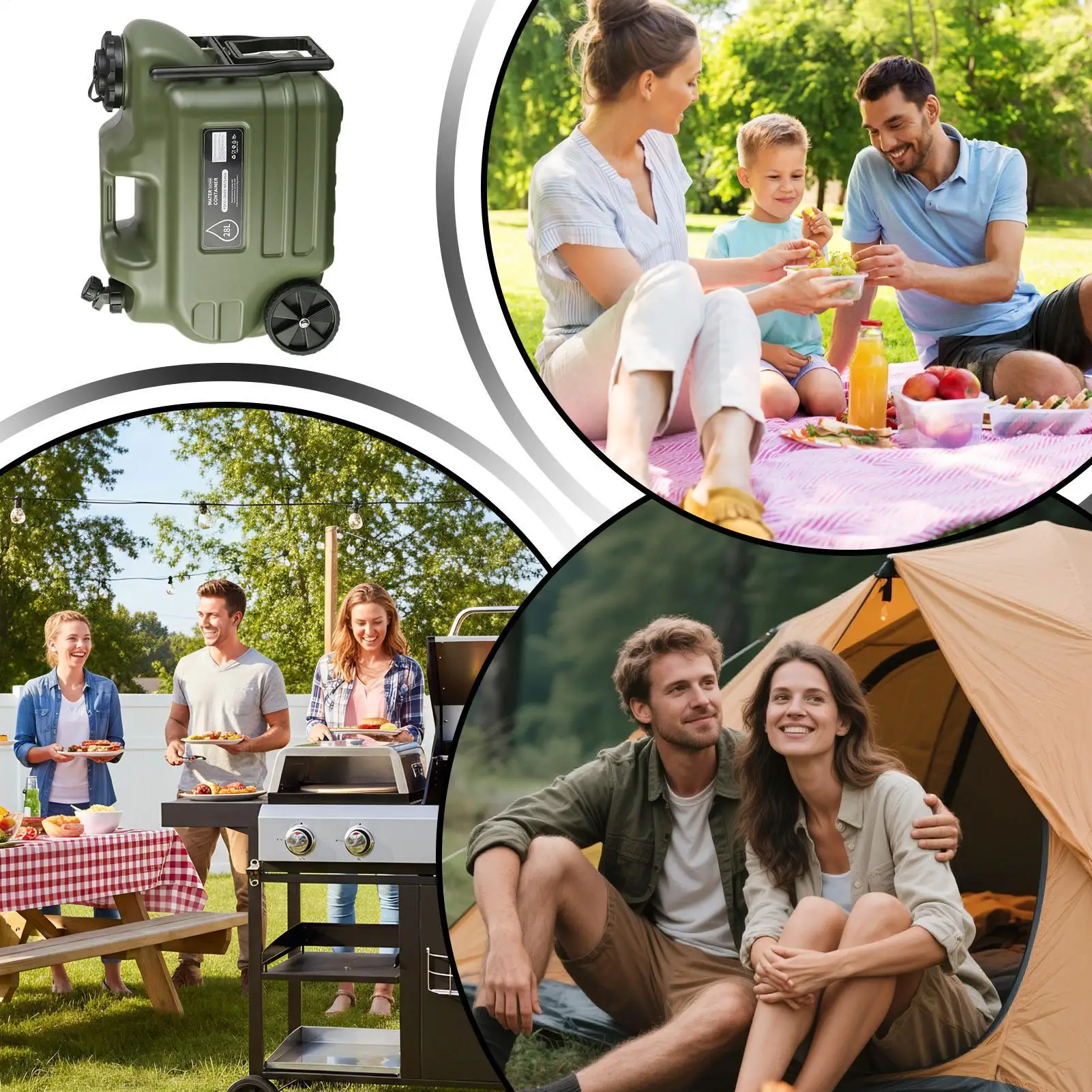 Water Jug Camping 28L Leak-Proof Portable Dispenser With Wheels Portable Water Jug For Outdoor Activities Picnics Car Hiking
Water Jug Camping 28L Leak-Proof Portable Dispenser With Wheels Portable Water Jug For Outdoor Activities Picnics Car Hiking