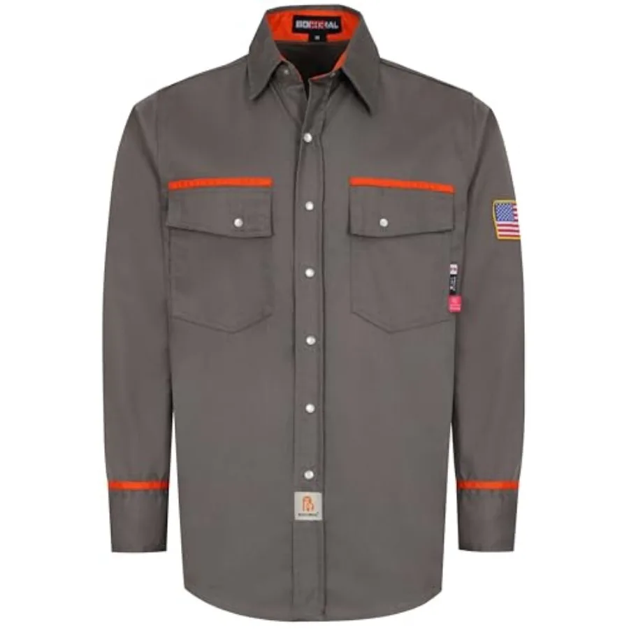 BOCOMAL FR Shirts for Men Flame Resistant Light Weight NFPA2112 Fire Retardant Welding Shirt Water and Oil Repellent Finish
BOCOMAL FR Shirts for Men Flame Resistant Light Weight NFPA2112 Fire Retardant Welding Shirt Water and Oil Repellent Finish