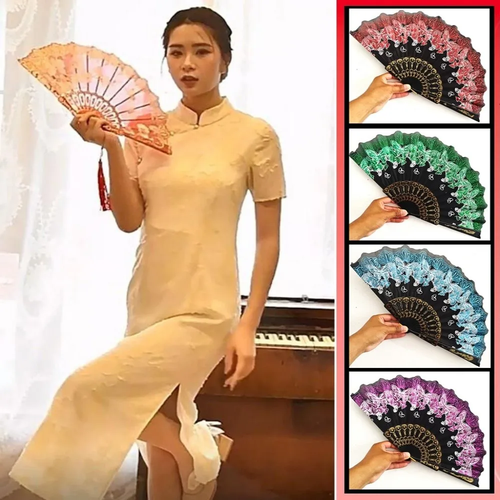 Embroidered Folding Fan Hot Stamping 42*23cm Gold Blocking Fan Photography Props Multicolors Chinese Wedding Cloth Folding Fan
Embroidered Folding Fan Hot Stamping 42*23cm Gold Blocking Fan Photography Props Multicolors Chinese Wedding Cloth Folding Fan