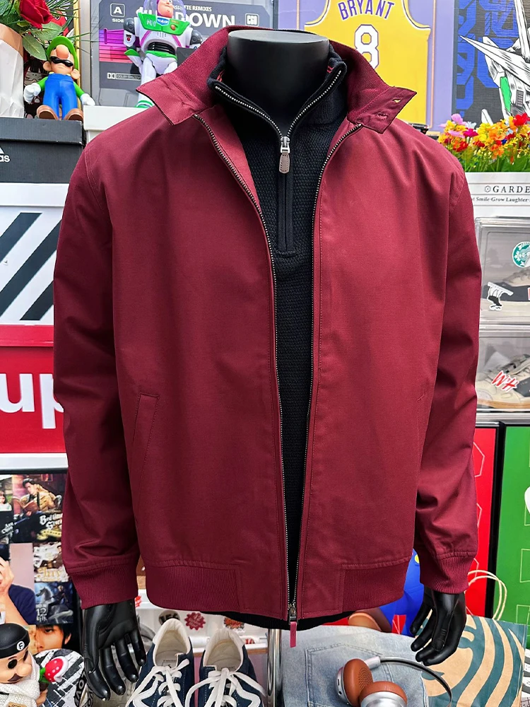 Мужская повседневная куртка с воротником-стойкой цвета красного вина, ветрозащитная осенне-зимняя верхняя одежда из полиэфирного волокна, топ
Мужская повседневная куртка с воротником-стойкой цвета красного вина, ветрозащитная осенне-зимняя верхняя одежда из полиэфирного волокна, топ