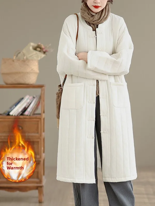 Аутентичная новая китайская хлопково-льняная парка, зимняя льняная хлопковая куртка средней длины, хлопковая одежда на пуговицах в стиле ретро
Аутентичная новая китайская хлопково-льняная парка, зимняя льняная хлопковая куртка средней длины, хлопковая одежда на пуговицах в стиле ретро