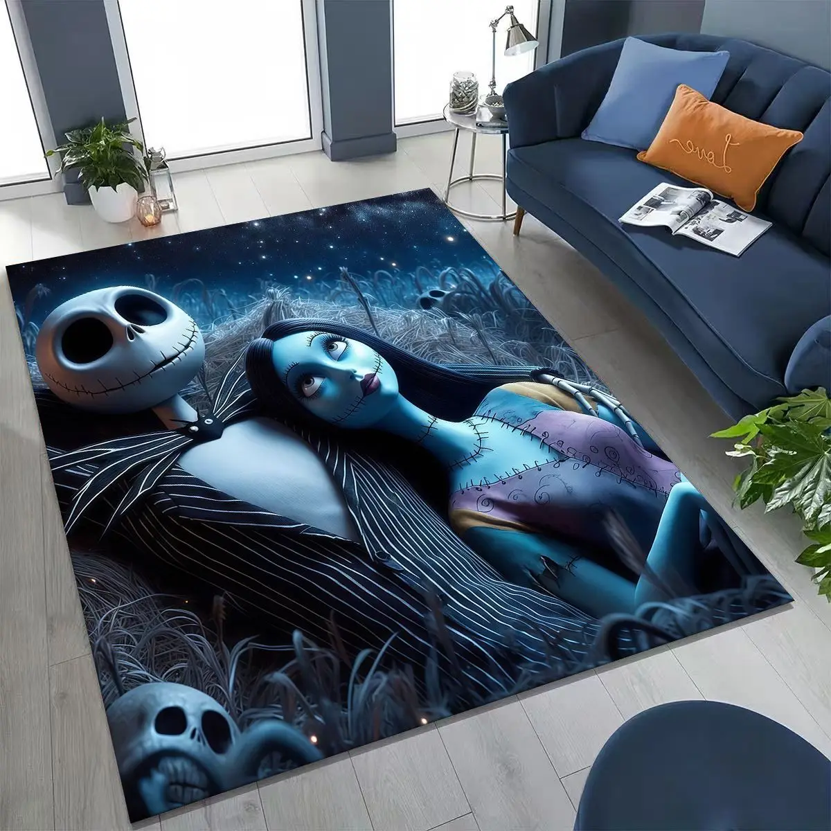 3D The Nightmare Before Christmas Jack Cartoon Rug for Bedroom Living Room Sofa Home Doormat Decor, Large Kid Non-slip Floor Mat 
3D The Nightmare Before Christmas Jack Cartoon Rug for Bedroom Living Room Sofa Home Doormat Decor, Large Kid Non-slip Floor Mat