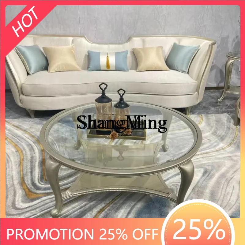 FGgood-lookinglight luxury coffee table high-end living room glass small coffee table household solid wood round sofa side table
FGgood-lookinglight luxury coffee table high-end living room glass small coffee table household solid wood round sofa side table