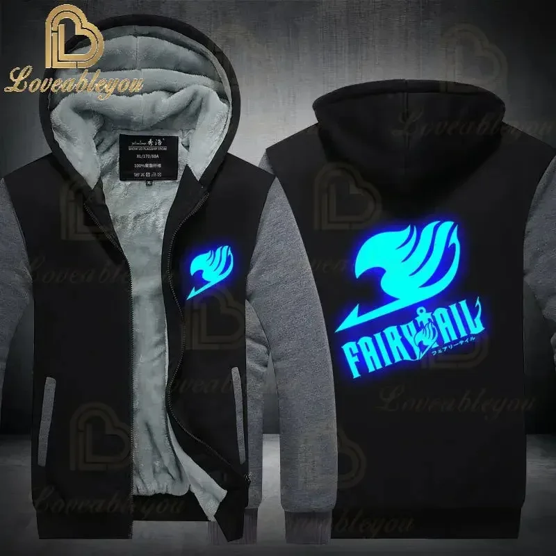 Anime FAIRY TAIL Luminous Sweatshirt Autumn Winter Men Women Fleece Hoodie Zipper Sportswear Coat Warm Thicken Hoodies
Anime FAIRY TAIL Luminous Sweatshirt Autumn Winter Men Women Fleece Hoodie Zipper Sportswear Coat Warm Thicken Hoodies