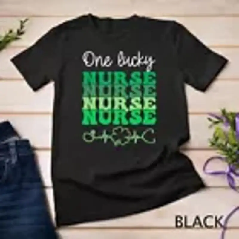 One Lucky Nurse St Patricks Day Nurses Green Shamrock T Shirt Unisex T shirt 
One Lucky Nurse St Patricks Day Nurses Green Shamrock T Shirt Unisex T shirt