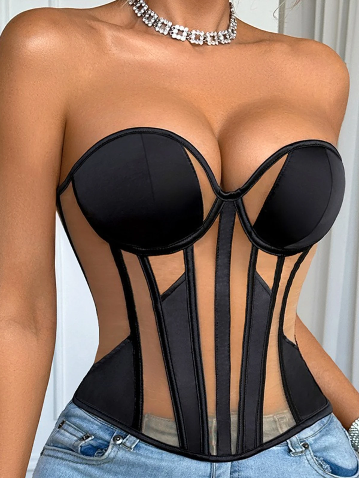 Женский корсет с рыбьей косточкой, бюстье в стиле пэчворк, без бретелек с бюстгальтером, дышащая сетка, на шнуровке, лифы на косточках, обтягивающие топы с контролем живота
Женский корсет с рыбьей косточкой, бюстье в стиле пэчворк, без бретелек с бюстгальтером, дышащая сетка, на шнуровке, лифы на косточках, обтягивающие топы с контролем живота