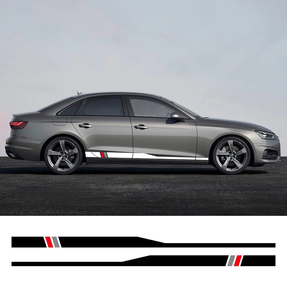 Для Audi A4 B8 8K B9 Avant B7 8W 8E B6 наклейка на боковую дверь автомобиля гоночная полоса графический декор авто внешние аксессуары
Для Audi A4 B8 8K B9 Avant B7 8W 8E B6 наклейка на боковую дверь автомобиля гоночная полоса графический декор авто внешние аксессуары
