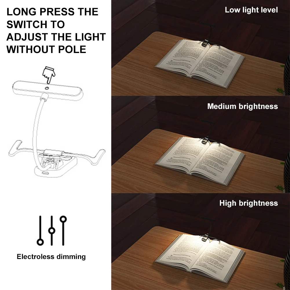 Перезаряжаемая светодиодная лампа-прищепка для нот, для фортепиано, для чтения книг
Перезаряжаемая светодиодная лампа-прищепка для нот, для фортепиано, для чтения книг