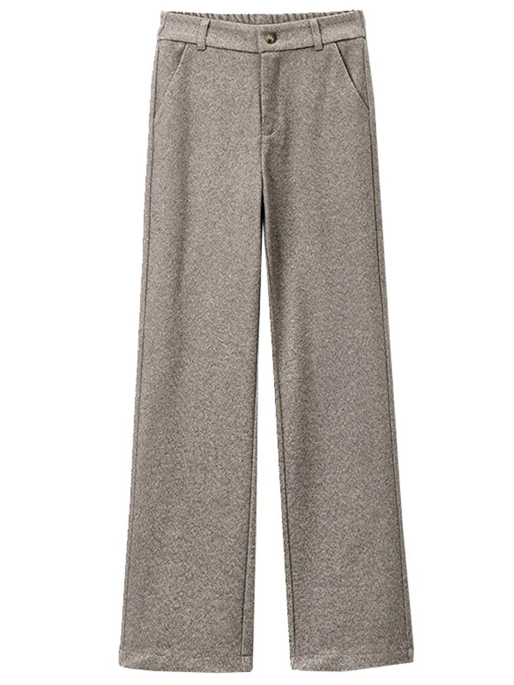 Women's Clothing High waisted loose straight leg slimming trousers Autumn Winter New
Women's Clothing High waisted loose straight leg slimming trousers Autumn Winter New