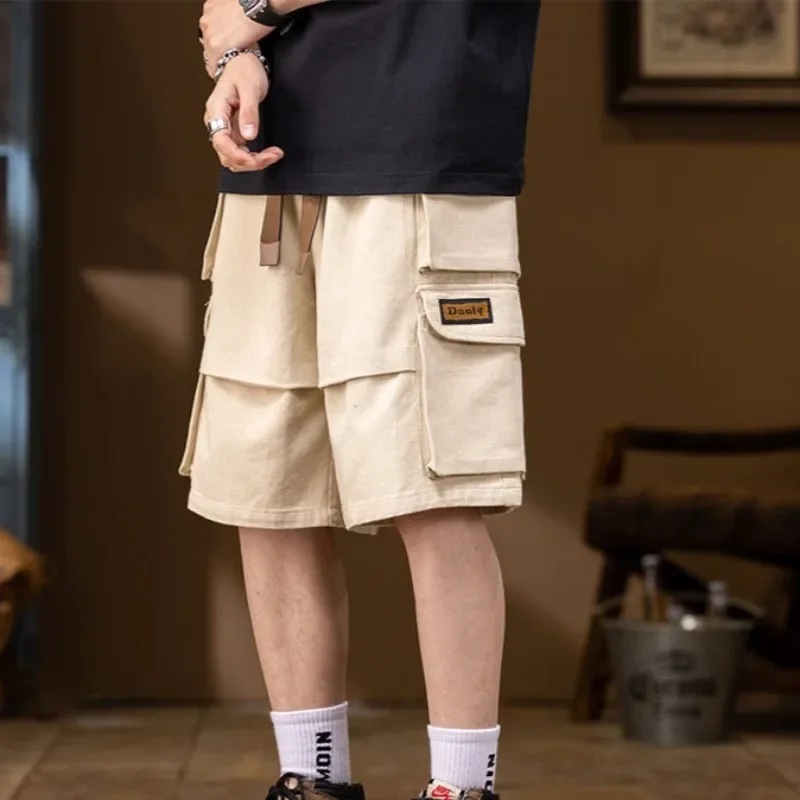 Мужские шорты-карго, свободные, большие размеры, мешковатые, с эластичной резинкой на талии, с несколькими карманами и завязками, широкие мужские короткие брюки большого размера, полубермуды 
Мужские шорты-карго, свободные, большие размеры, мешковатые, с эластичной резинкой на талии, с несколькими карманами и завязками, широкие мужские короткие брюки большого размера, полубермуды