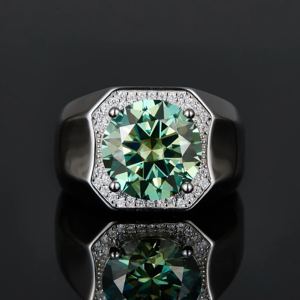 Luxury 5ct White Green Moissanite Ring for Men Women, Round D Color VVS1 GRA Certified Band, S925 Sterling Silver Wedding Gift
Luxury 5ct White Green Moissanite Ring for Men Women, Round D Color VVS1 GRA Certified Band, S925 Sterling Silver Wedding Gift