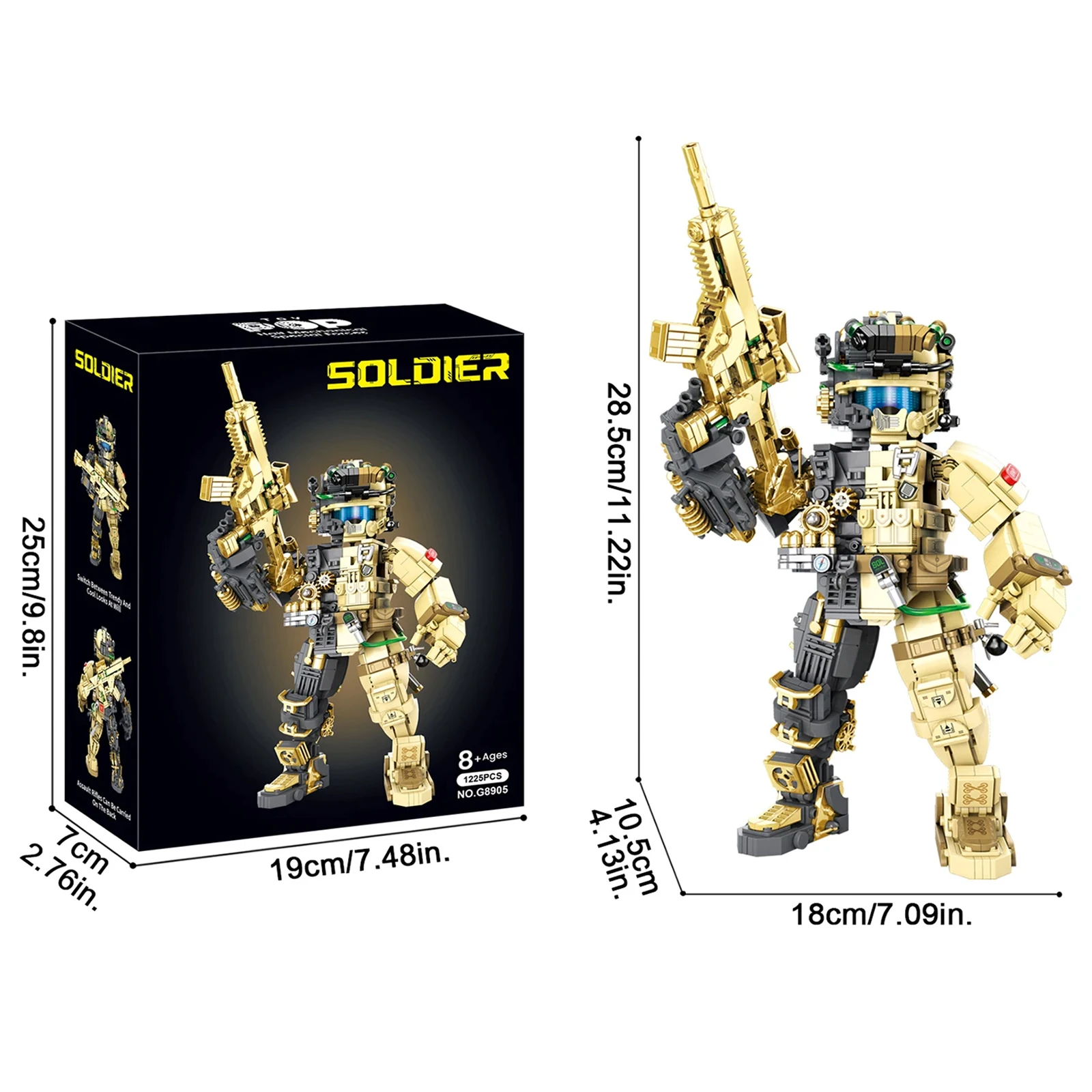 1225 шт. механический робот, маленькие строительные блоки, механический полуразборный меховой солдат, пистолет, серия фильмов, кирпичи, игрушки, подарок для детей
1225 шт. механический робот, маленькие строительные блоки, механический полуразборный меховой солдат, пистолет, серия фильмов, кирпичи, игрушки, подарок для детей