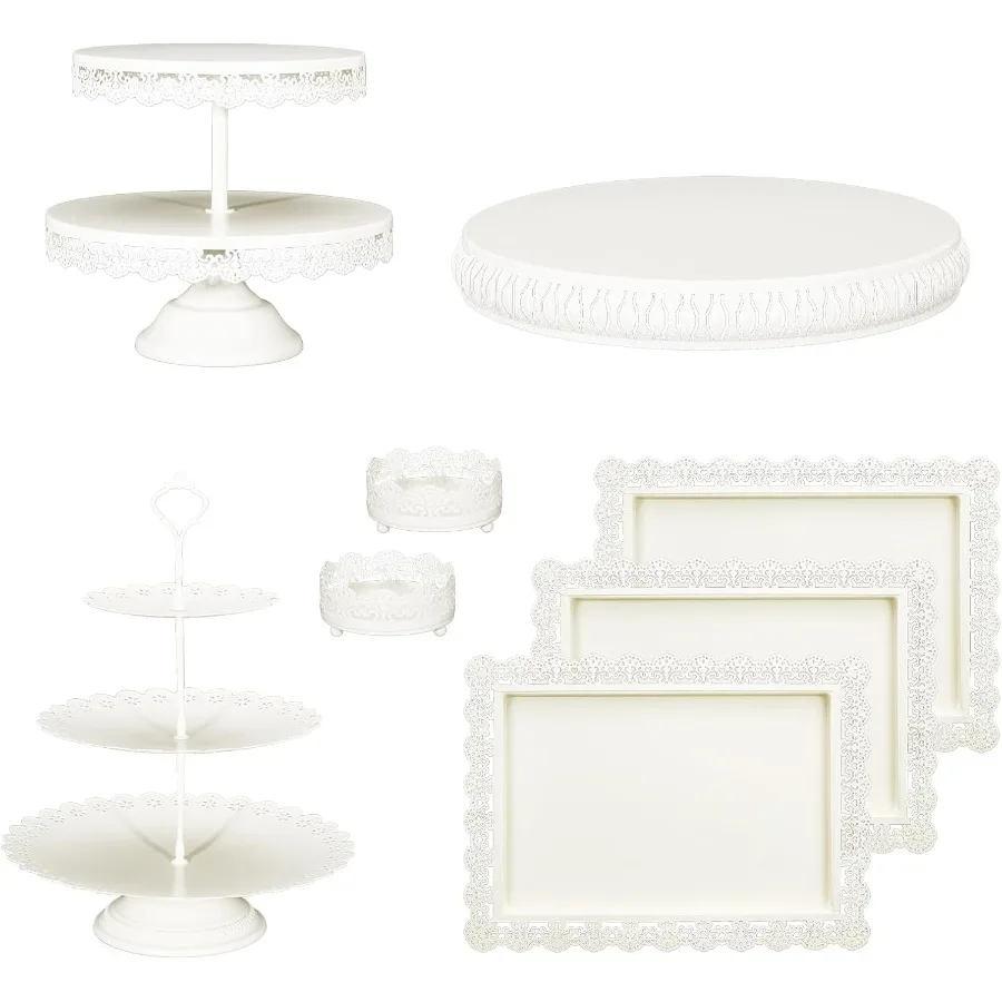 Cake Stand Set of 8, 14 Inch Large Cakes Stand, 2/3tier, Tray, Small Party Dessert Display, Round Metal for Displaying Table for
Cake Stand Set of 8, 14 Inch Large Cakes Stand, 2/3tier, Tray, Small Party Dessert Display, Round Metal for Displaying Table for