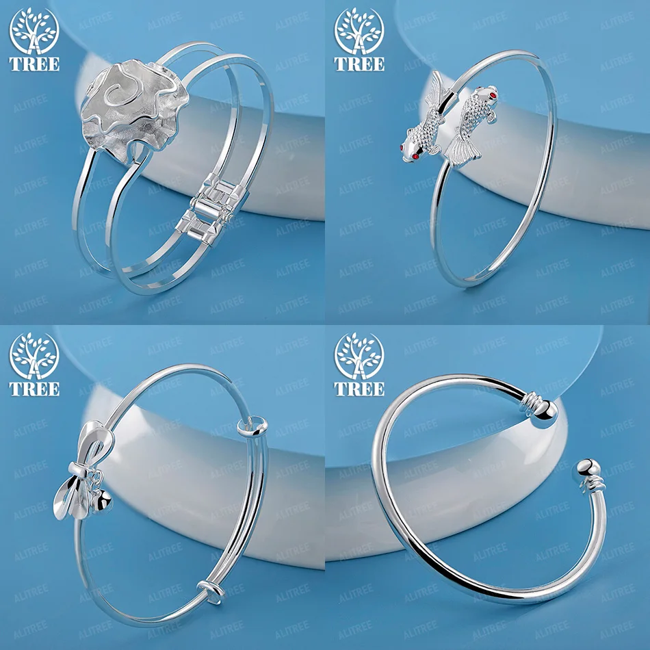 Classic 925 Sterling Silver Flower Bowknot Red Zircon Fish Round Bangles Women's Birthday Party Gift Fashion Jewelry Accessories
Classic 925 Sterling Silver Flower Bowknot Red Zircon Fish Round Bangles Women's Birthday Party Gift Fashion Jewelry Accessories