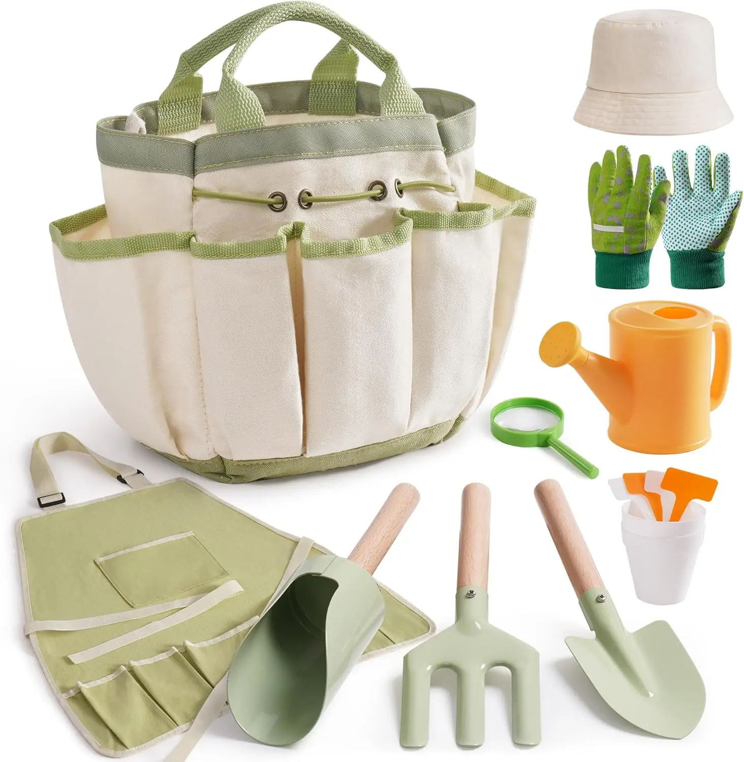 Robud Gardening Tools 17 PCS Toddler Gardening Set Children's Gardening Tools Metal All in One Kit for Boys Girls Outdoor Toys
Robud Gardening Tools 17 PCS Toddler Gardening Set Children's Gardening Tools Metal All in One Kit for Boys Girls Outdoor Toys