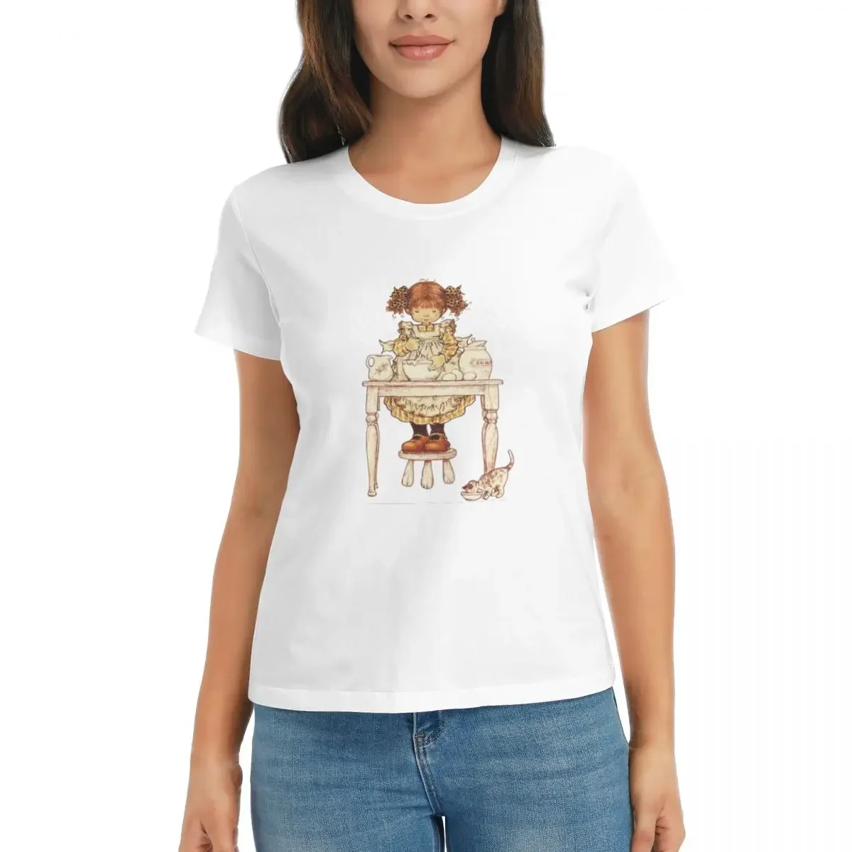 Women T-Shirt Sarah Kay Swing Girl Summer Short Sleeve Tees Round Neck Cotton T Shirts Clothes Tops Streetwear
Women T-Shirt Sarah Kay Swing Girl Summer Short Sleeve Tees Round Neck Cotton T Shirts Clothes Tops Streetwear