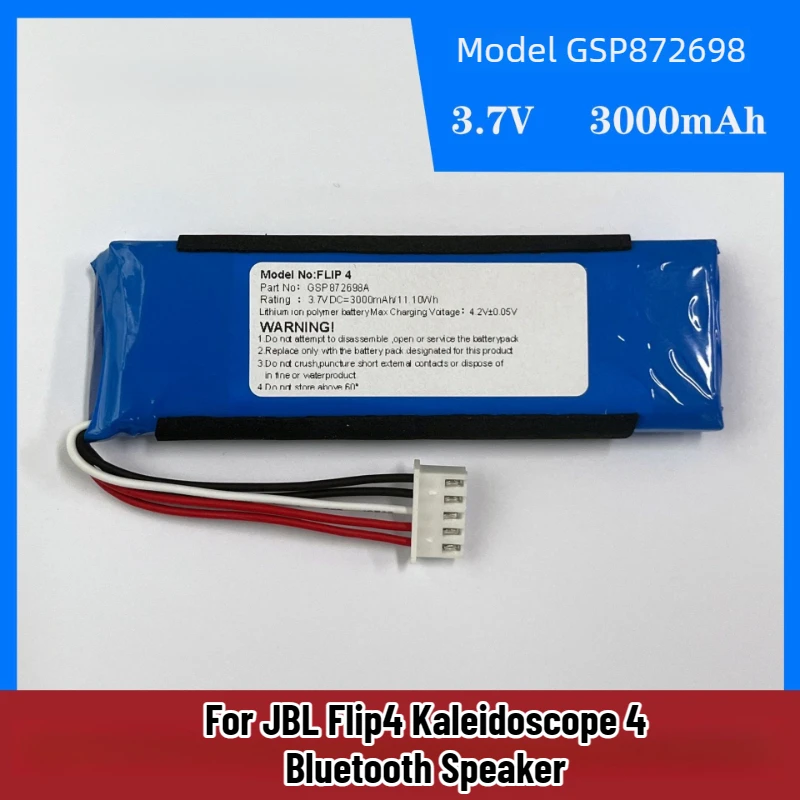 GSP872693 01 Battery 3.7V 3000mAh Flip4 Replaceable For JBL Flip4 Edition Speaker Battery for JBL Speaker
GSP872693 01 Battery 3.7V 3000mAh Flip4 Replaceable For JBL Flip4 Edition Speaker Battery for JBL Speaker