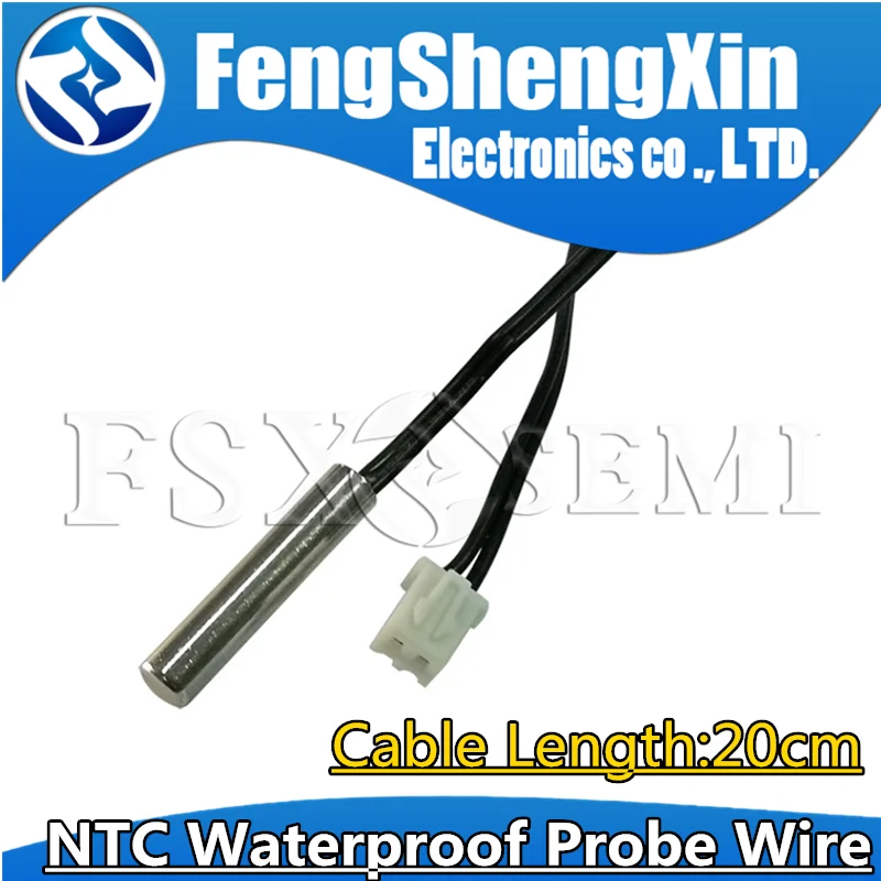 20CM NTC Waterproof Probe Wire 3950 3435 3470 2K 5K 10K 15K 20K 50K 100K 1% Precision Epoxy Thermistor Temperature Sensor
20CM NTC Waterproof Probe Wire 3950 3435 3470 2K 5K 10K 15K 20K 50K 100K 1% Precision Epoxy Thermistor Temperature Sensor