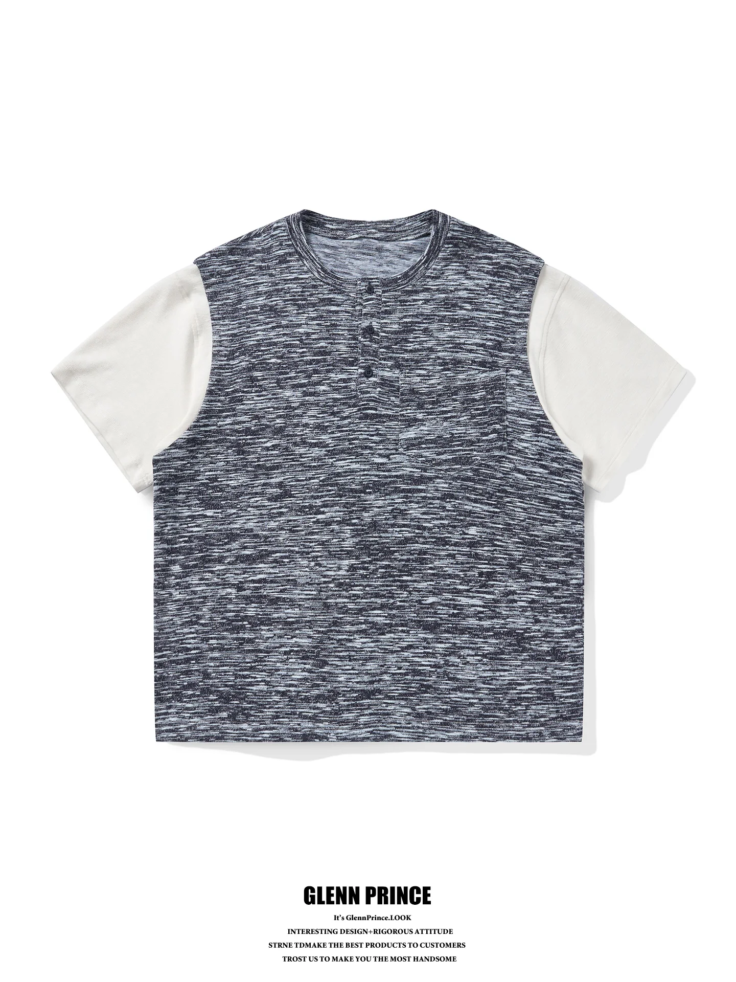 GPstudio Retro Floral Contrast Color Block Loose Fit Henry Collar T-Shirt Men's Summer Short Sleeve Vest Style Casual Tee
GPstudio Retro Floral Contrast Color Block Loose Fit Henry Collar T-Shirt Men's Summer Short Sleeve Vest Style Casual Tee