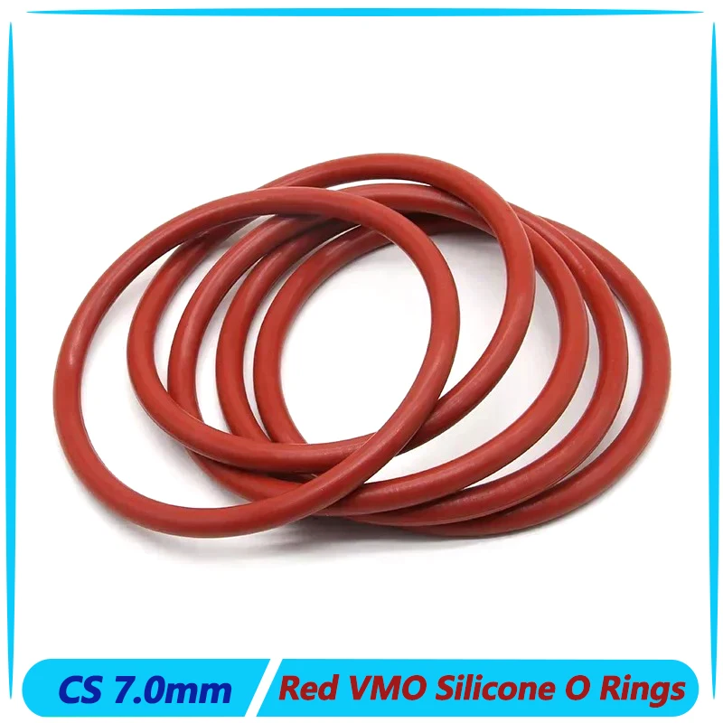 Silicone VMQ O Ring Gasket Food Grade Waterproof Washer Rubber Insulate Round O Shape Seal 5Pcs Red CS 7.0mm OD 100 ~ 184mm
Silicone VMQ O Ring Gasket Food Grade Waterproof Washer Rubber Insulate Round O Shape Seal 5Pcs Red CS 7.0mm OD 100 ~ 184mm