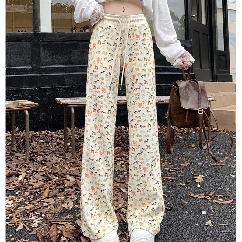 spring autumn y2k Wide Leg Pants Elastic Waist cartoon Casual sweatpants Female Outdoor Trousers harajuku Women Straight Pants
spring autumn y2k Wide Leg Pants Elastic Waist cartoon Casual sweatpants Female Outdoor Trousers harajuku Women Straight Pants