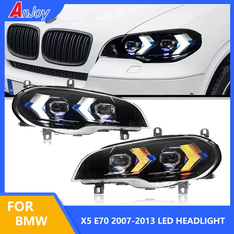 Car Head Lamp for BMW X5 LED Headlight E70 2007-2013 Plug and Play LED DRL Projector Lens Automotive Accessories
Car Head Lamp for BMW X5 LED Headlight E70 2007-2013 Plug and Play LED DRL Projector Lens Automotive Accessories