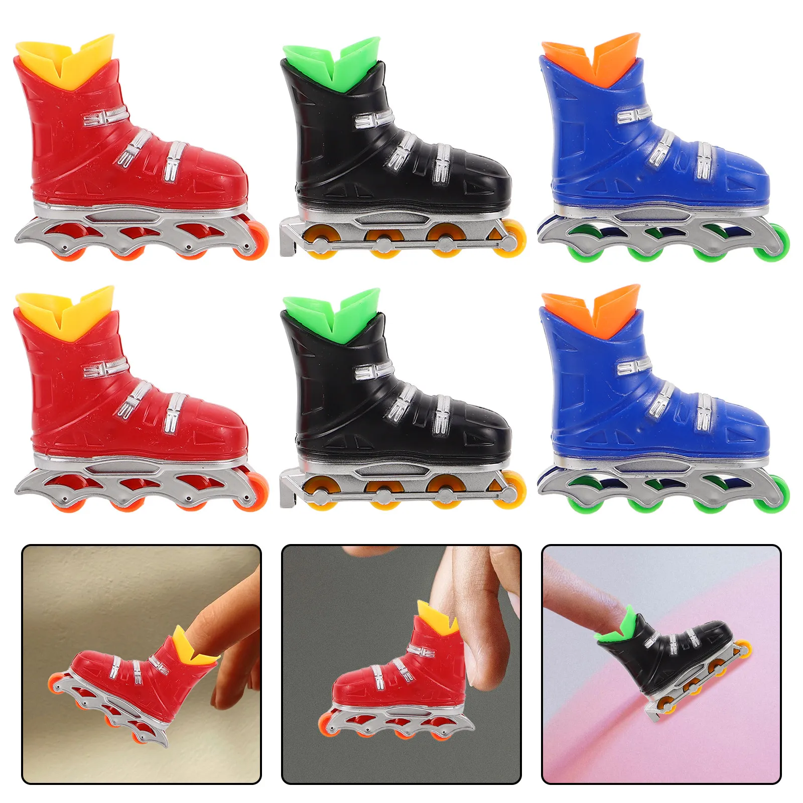 6Pairs Mini Finger Skateboards Lifelike Roller Skate Style Portable Desktop Fun Educational Coordination Tool for Office School
6Pairs Mini Finger Skateboards Lifelike Roller Skate Style Portable Desktop Fun Educational Coordination Tool for Office School