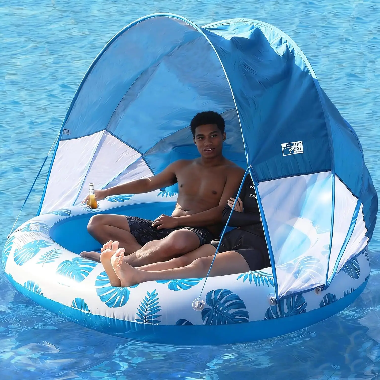 Inflatable Pool Float with Canopy,2 Person Floating Island,Extra with Sun Shade
Inflatable Pool Float with Canopy,2 Person Floating Island,Extra with Sun Shade
