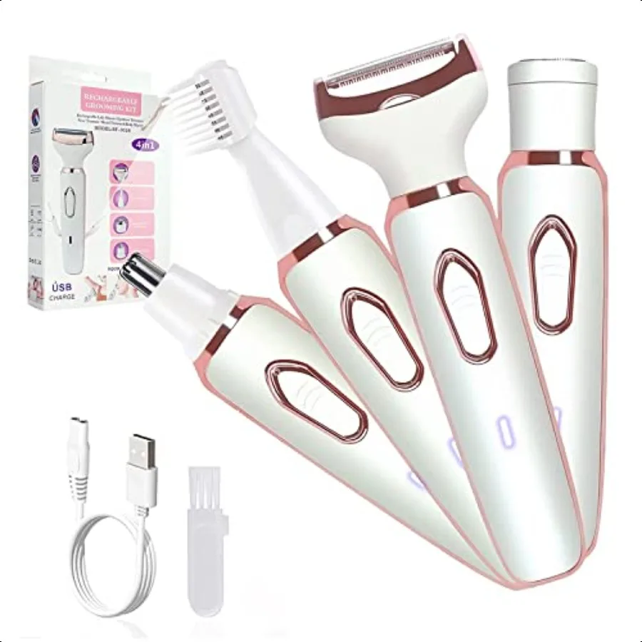 Electric Razor for Women4in1 Lady Electric Shaver Hair Trimmer for Face Beard Mustache Arm Leg Armpit BikiniRechargeable Cordl 
Electric Razor for Women4in1 Lady Electric Shaver Hair Trimmer for Face Beard Mustache Arm Leg Armpit BikiniRechargeable Cordl
