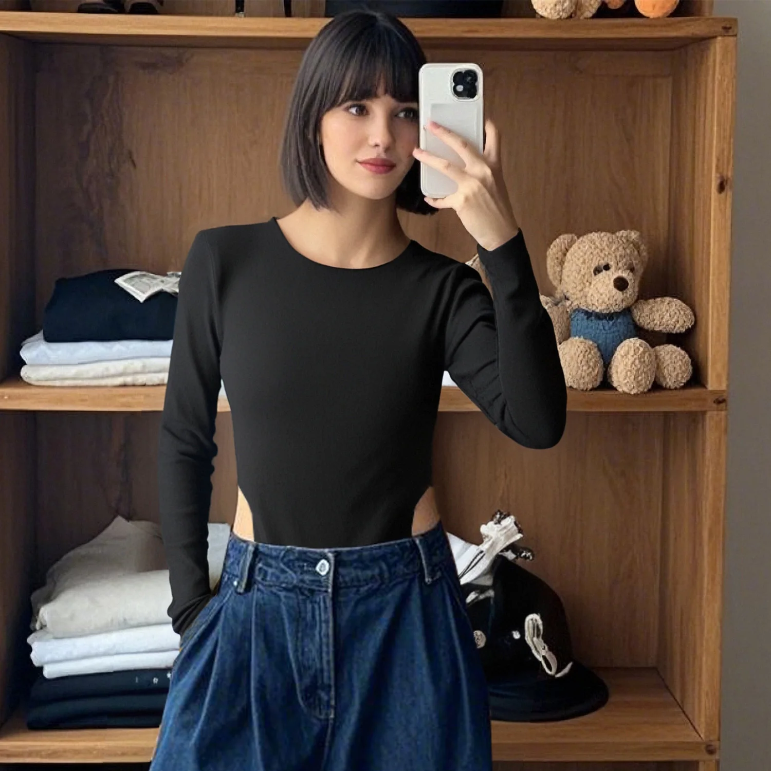 2025 Taop&Za2025 Spring New Tight Clothes Round Neck Slim Fit Sexy Versatile Multi Color Interior Long Sleeve jumpsuit
2025 Taop&Za2025 Spring New Tight Clothes Round Neck Slim Fit Sexy Versatile Multi Color Interior Long Sleeve jumpsuit