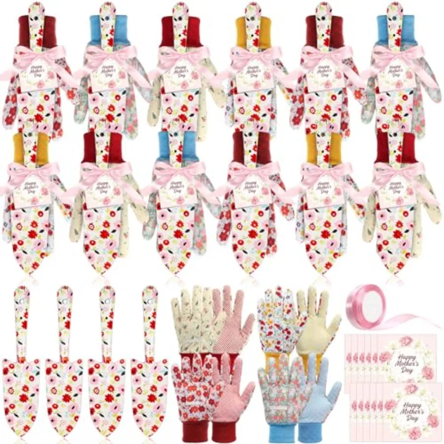 12 Sets Floral Garden Shovels and Gloves Bulk Gardening Gift for Women Heavy Duty Trowels with Mother's Day Cards and Bags for
12 Sets Floral Garden Shovels and Gloves Bulk Gardening Gift for Women Heavy Duty Trowels with Mother's Day Cards and Bags for