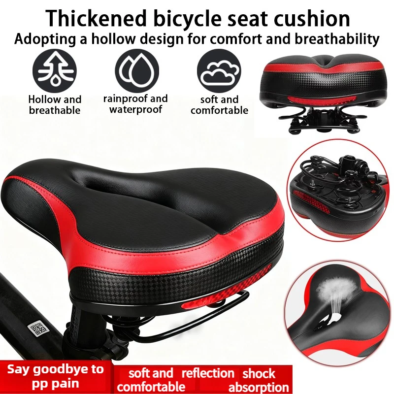 Bicycle seat cushion mountain bike thick sponge seat comfortable saddle large seat cushion bicycle spare parts riding equipment
Bicycle seat cushion mountain bike thick sponge seat comfortable saddle large seat cushion bicycle spare parts riding equipment