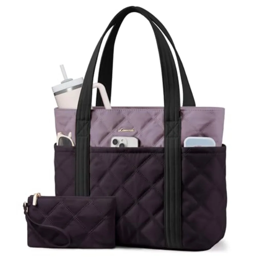 LOVEVOOK Puffer Tote Bag for Women, Puffy Work Handbag with Cup Holder, Travel Carry On Bag with Zipper for Teacher Nurse Gym
LOVEVOOK Puffer Tote Bag for Women, Puffy Work Handbag with Cup Holder, Travel Carry On Bag with Zipper for Teacher Nurse Gym