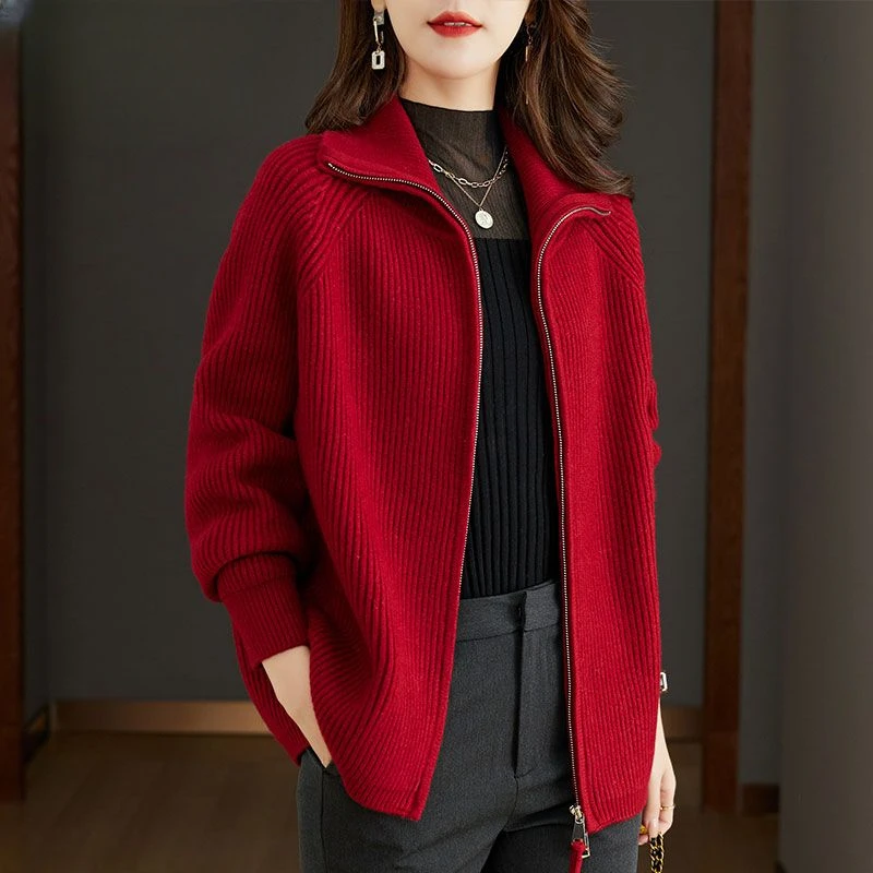 Wool Cardigan Sweater Women Long Sleeve Top Korean Style Loose Long Coat Mujer Button Pockets Design Autumn Knit Jacket V138
Wool Cardigan Sweater Women Long Sleeve Top Korean Style Loose Long Coat Mujer Button Pockets Design Autumn Knit Jacket V138