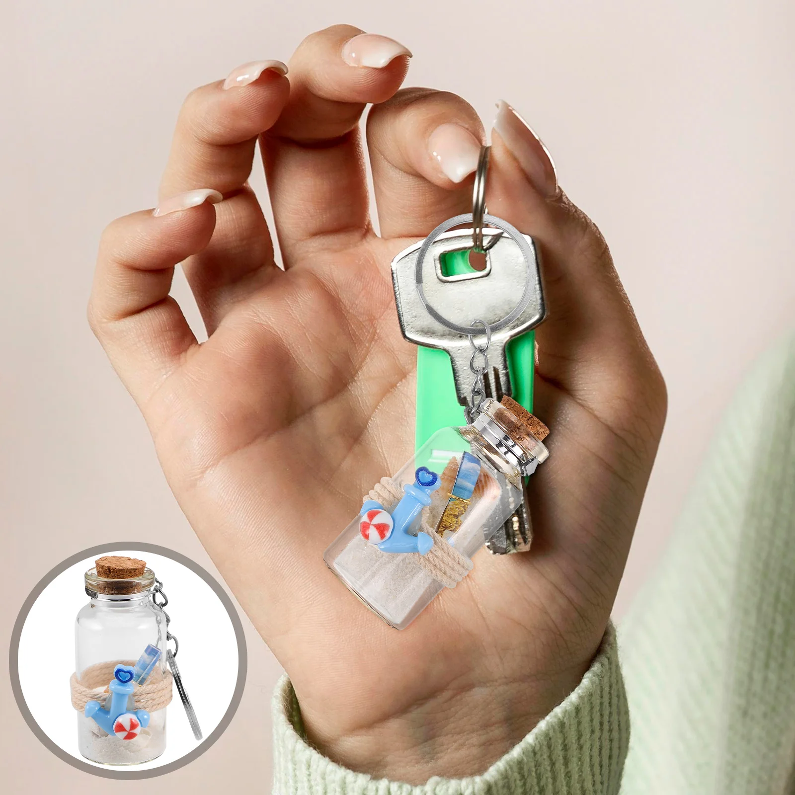 Quicksand Bottle naments Beach Anchor Wishing Pendants Keychain Glass Mini Purse Charms Aesthetic Cute Backpack Toys
Quicksand Bottle naments Beach Anchor Wishing Pendants Keychain Glass Mini Purse Charms Aesthetic Cute Backpack Toys
