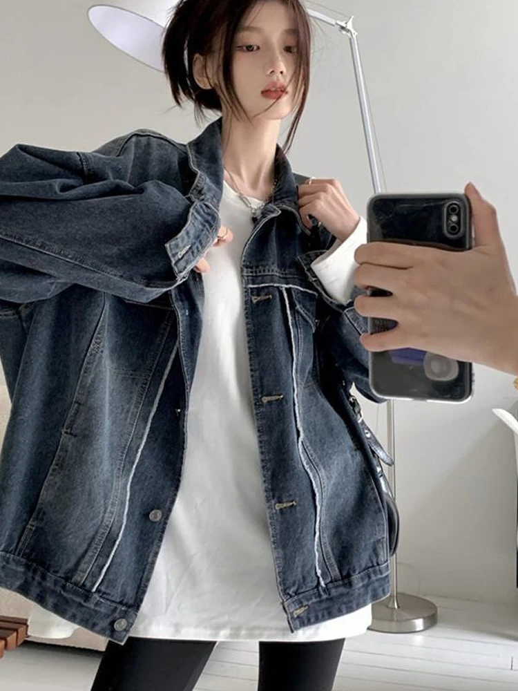 2025 New Women’s Oversized Denim Jacket Trendy Loose Fit Casual Outerwear Female Spring Fall Versatile Styling Streetwear Coat
2025 New Women’s Oversized Denim Jacket Trendy Loose Fit Casual Outerwear Female Spring Fall Versatile Styling Streetwear Coat