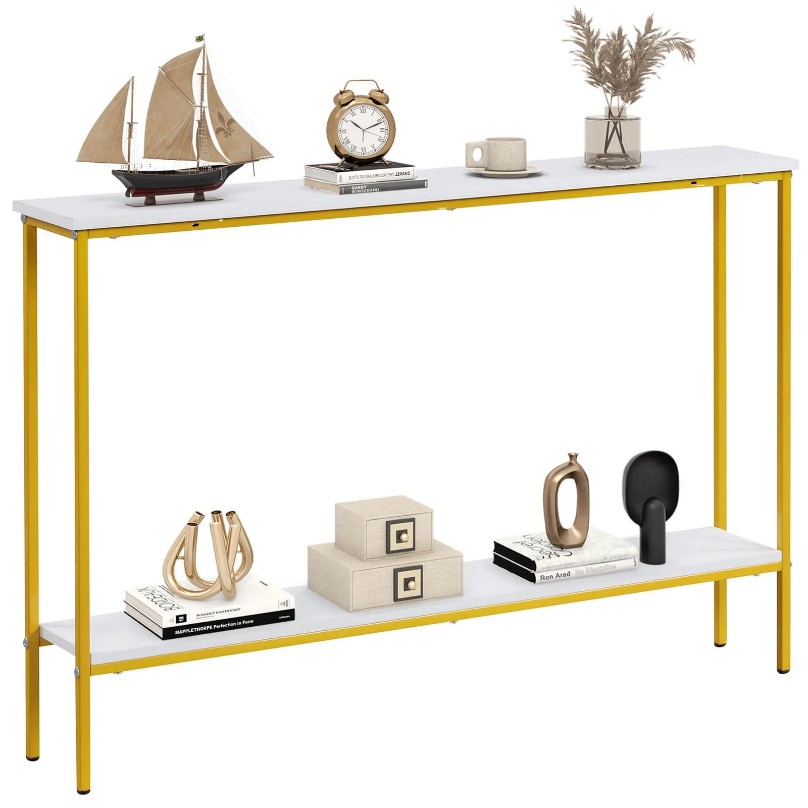 44" Narrow Entryway Table Console Table with Shelf with Dual Anti-Tipping Kits
44" Narrow Entryway Table Console Table with Shelf with Dual Anti-Tipping Kits