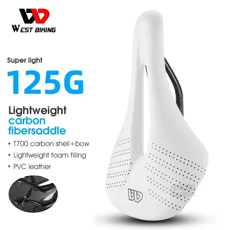 WEST BIKING Ultralight Carbon Speed Saddle Road Bike Microfiber Leather Cushion Triathlon Racing Parts
WEST BIKING Ultralight Carbon Speed Saddle Road Bike Microfiber Leather Cushion Triathlon Racing Parts