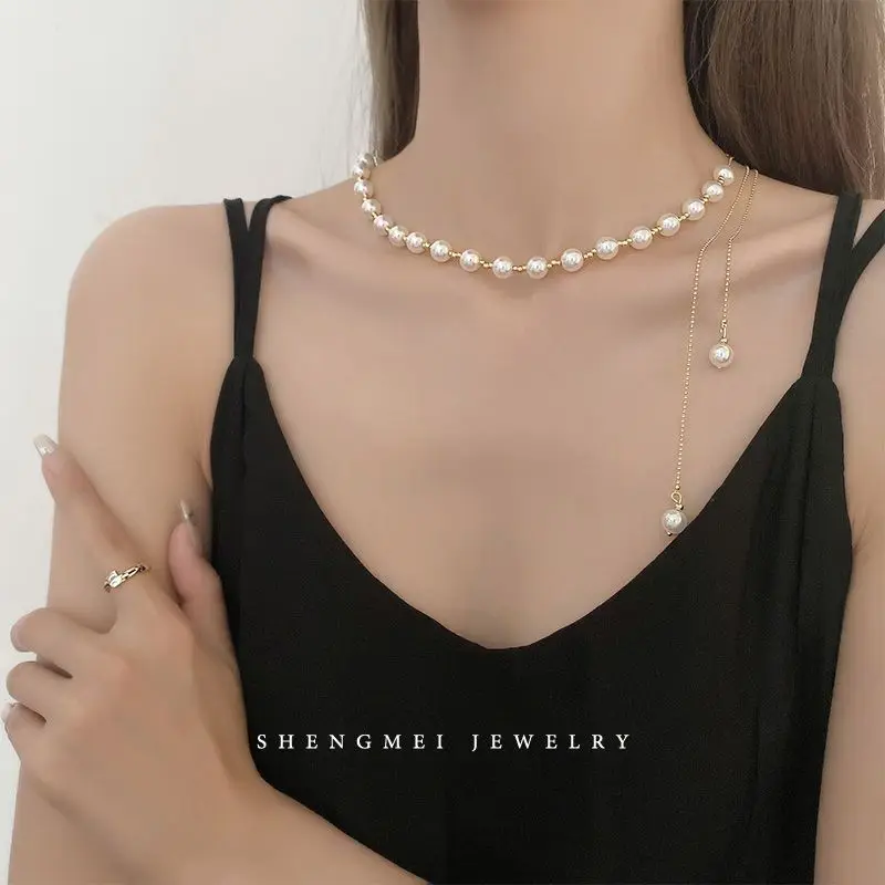Temperament Internet celebrity pull glass pearl necklace light luxury master design collarbone chain summer ins trendy necklace
Temperament Internet celebrity pull glass pearl necklace light luxury master design collarbone chain summer ins trendy necklace