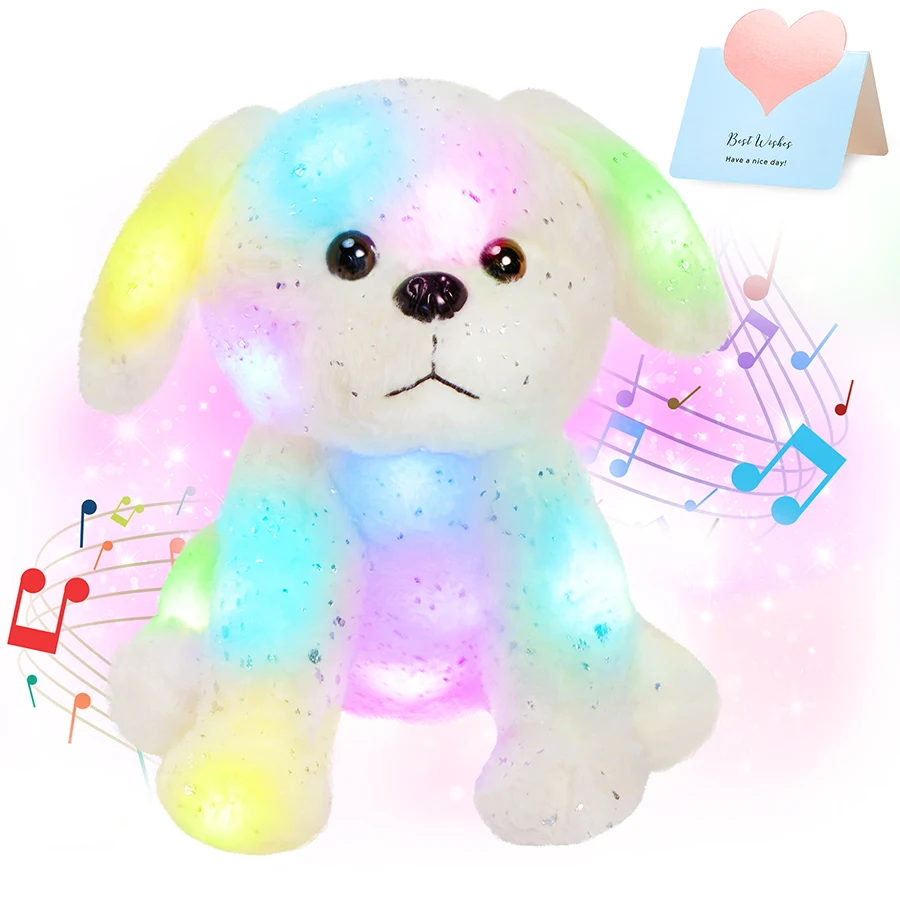 30cm Musical White Dog Doll LED Luminous Stuffed Animal Plush Toys Rabbit Hair Gilded Dog Glowing Light Up Gifts for Kids Girls
30cm Musical White Dog Doll LED Luminous Stuffed Animal Plush Toys Rabbit Hair Gilded Dog Glowing Light Up Gifts for Kids Girls